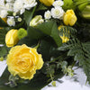 Funeral spray Yellow And White