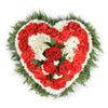 Heart Wreath Red And White