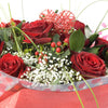 Handtied 12 Red Roses Bouquet