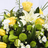 Funeral spray Yellow And White