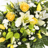 Funeral spray Yellow And White